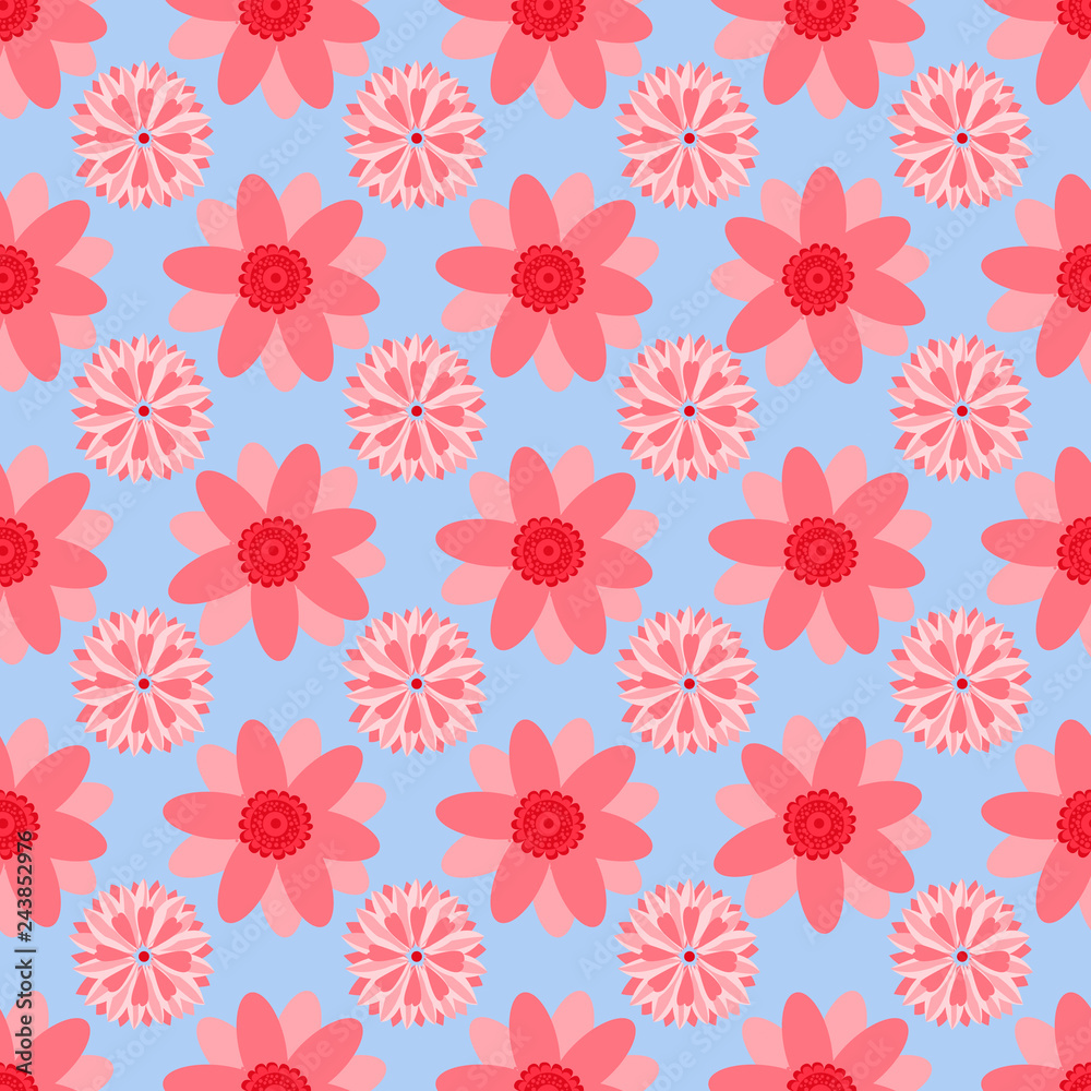 Bright floral seamless pattern