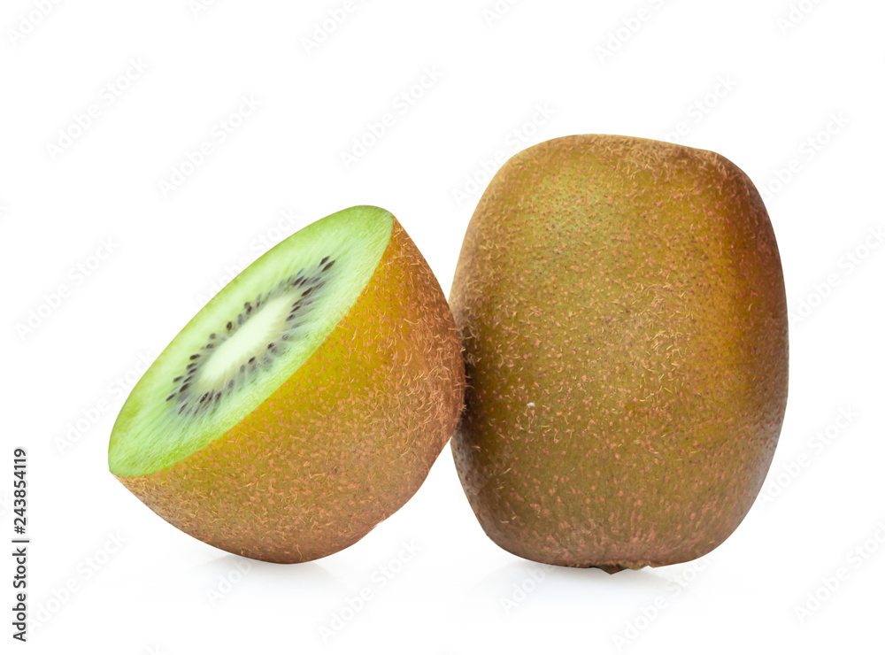 Fototapeta premium Fresh kiwi isolated on white background.