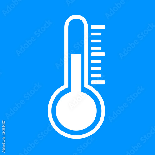 Wonderful design of the thermometer on the blue background