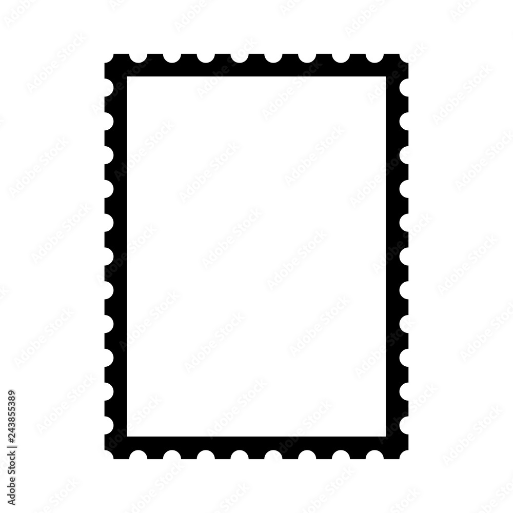 Blank postage stamp. Clean postage stamp template. Postage icon. Stock Blank postage stamp. Clean postage stamp template. Postage icon. Stock