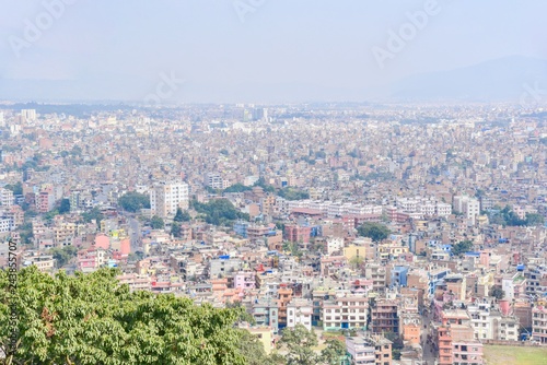 Kathmandu City View from Swayambhunath Pagoda in Kathmandu Valley