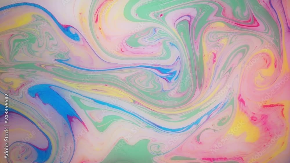 Abstract paint ink in motion. Psychedelic background footage. Moving colorful spots.