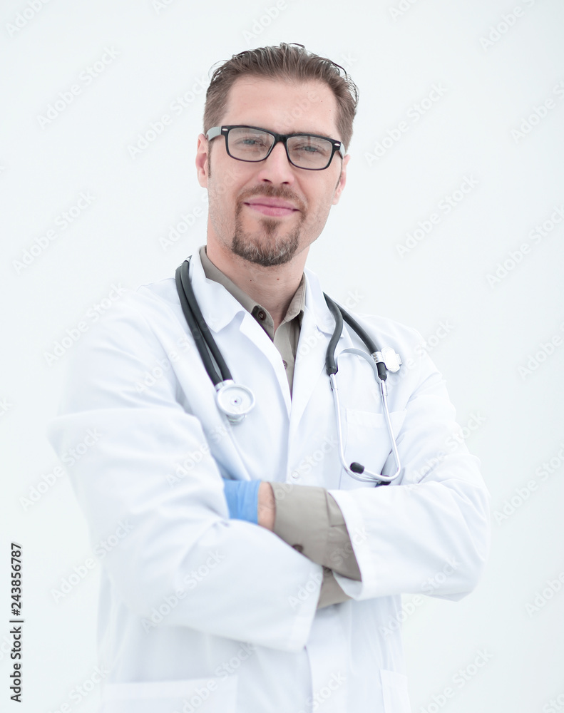 Portrait of medical specialist with stethoscope Portrait of medical specialist with stethoscope