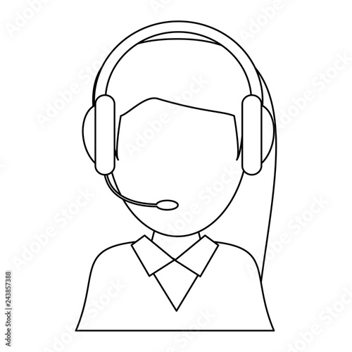 businesswoman with headset