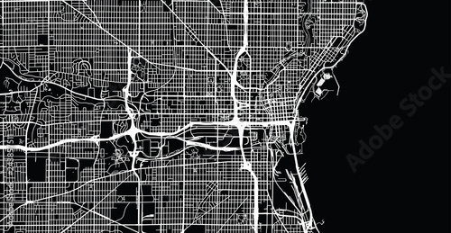 Urban vector city map of Milwaukee, Wisconsin, United States of America photo