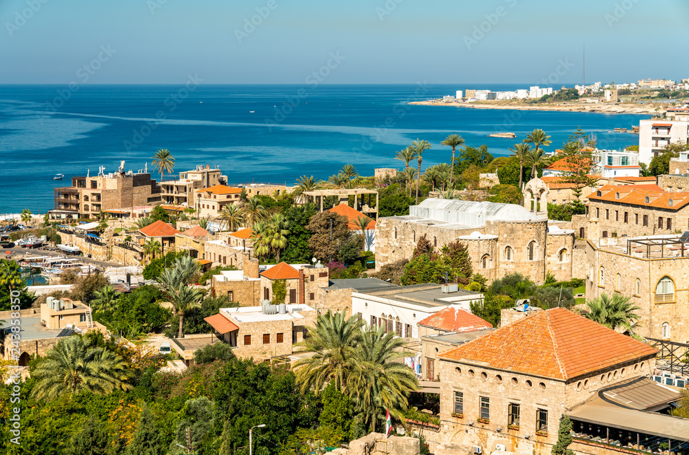 Aerial view of Byblos town in Lebanon
