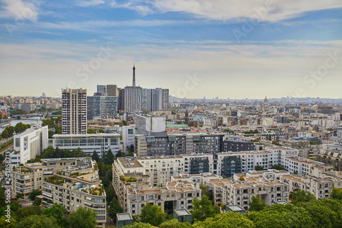 Aerial view of 15th arrondissement of Paris, France