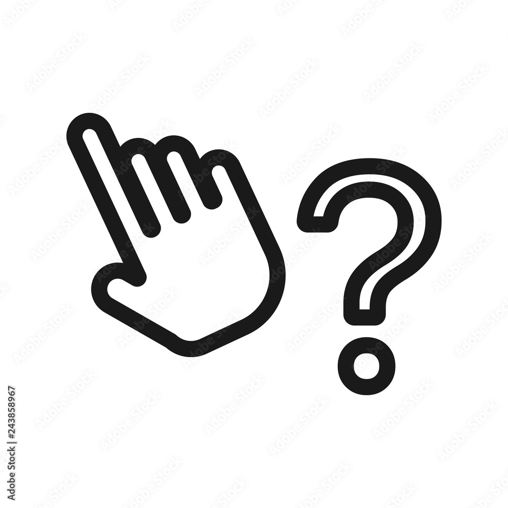 Icon of Mouse Cursor, Mouse Pointer, Mouse Arrow. Editable vector stroke