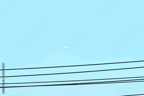 Blue sky white clouds for background