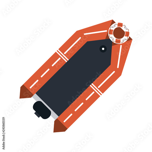 Sea boat topview