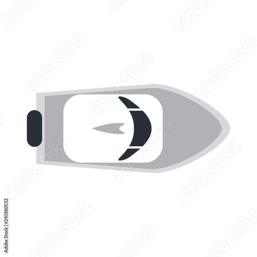 Sea boat topview