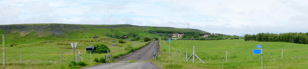 The road to the farm in Iceland