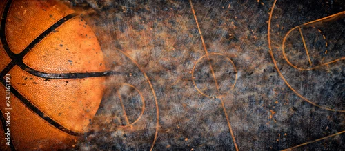 Obraz Tło transparent koszykówki