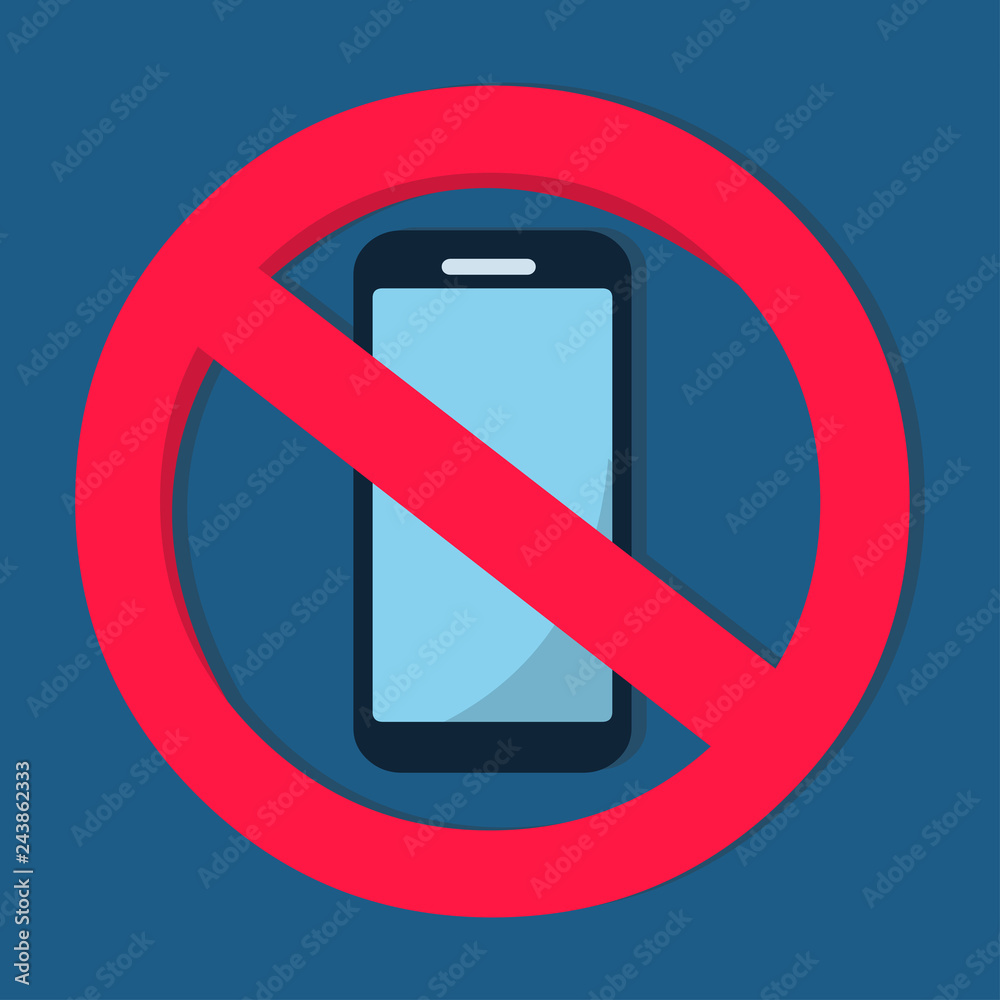 no smartphone allowed sign vector illustration no smartphone allowed sign vector illustration