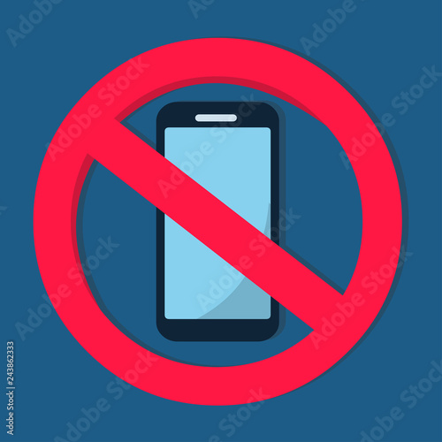 no smartphone allowed sign vector illustration