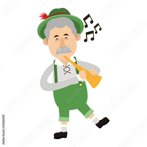 Bavarian man oktoberfest cartoons