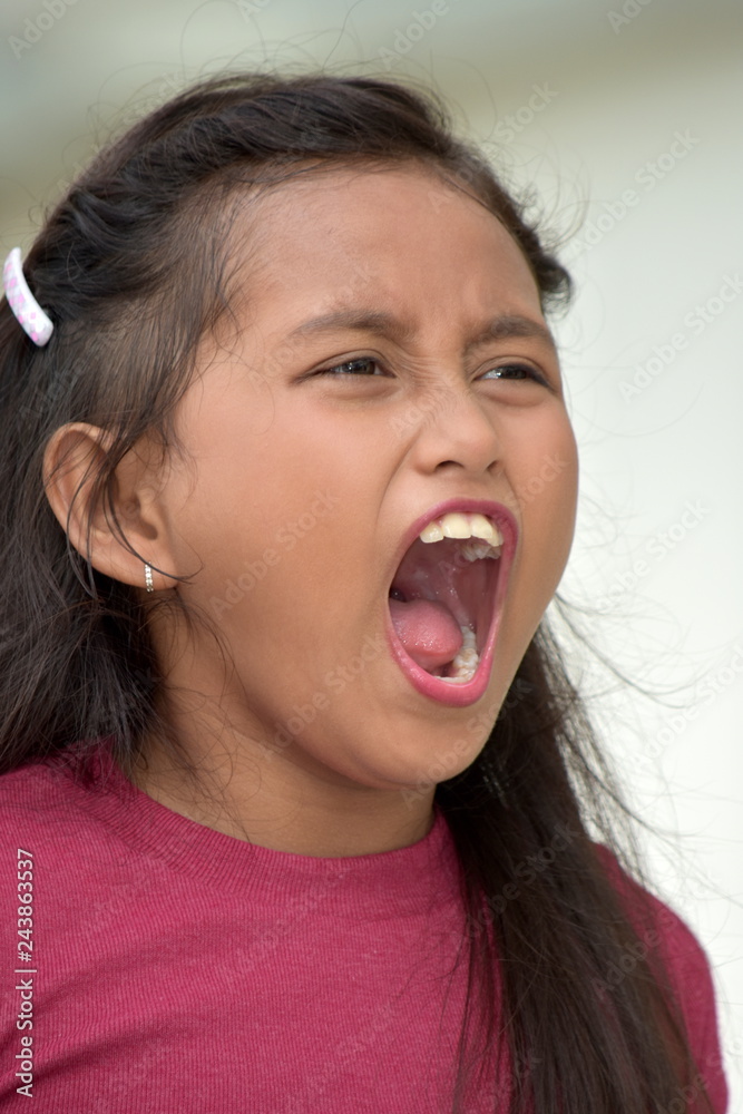 A Shouting Asian Child A Shouting Asian Child