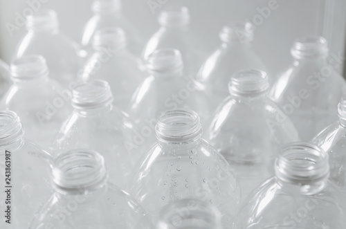 Empty bottles for recycle, Campaign to reduce the use of plastic and save world.