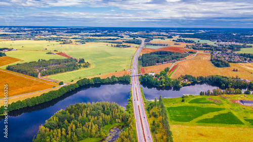 Fototapeta Naklejka Na Ścianę i Meble -  Aerial Photography of a highway