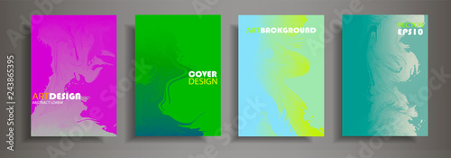 Modern design A4.Abstract marble texture of colored bright liquid paints.Splash neon trends paints.Used design presentations, print,flyer,business cards,invitations, calendars,sites, packaging,cover.
