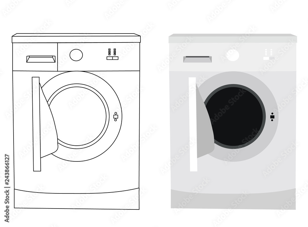 white background, washing machine white background, washing machine