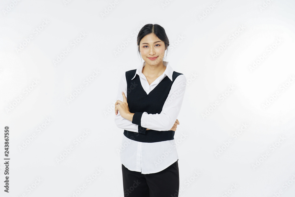Business asian woman isolated on white. Young beautiful arab woman over isolated background happy face smiling Positive person. Business asian woman isolated on white. Young beautiful arab woman over isolated background happy face smiling Positive person.
