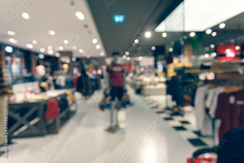 abstract blur luxury shopping mall, retail front store display interior background © sutichak