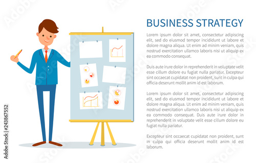 Business Strategy Poster, Businessman at Seminar
