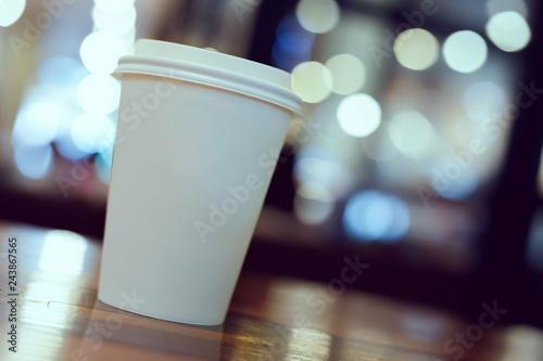 take away coffee cup empty blank copy space for your design text or banner of brand