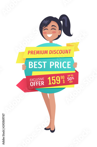 Premium Discount Best Price Vector Illustration