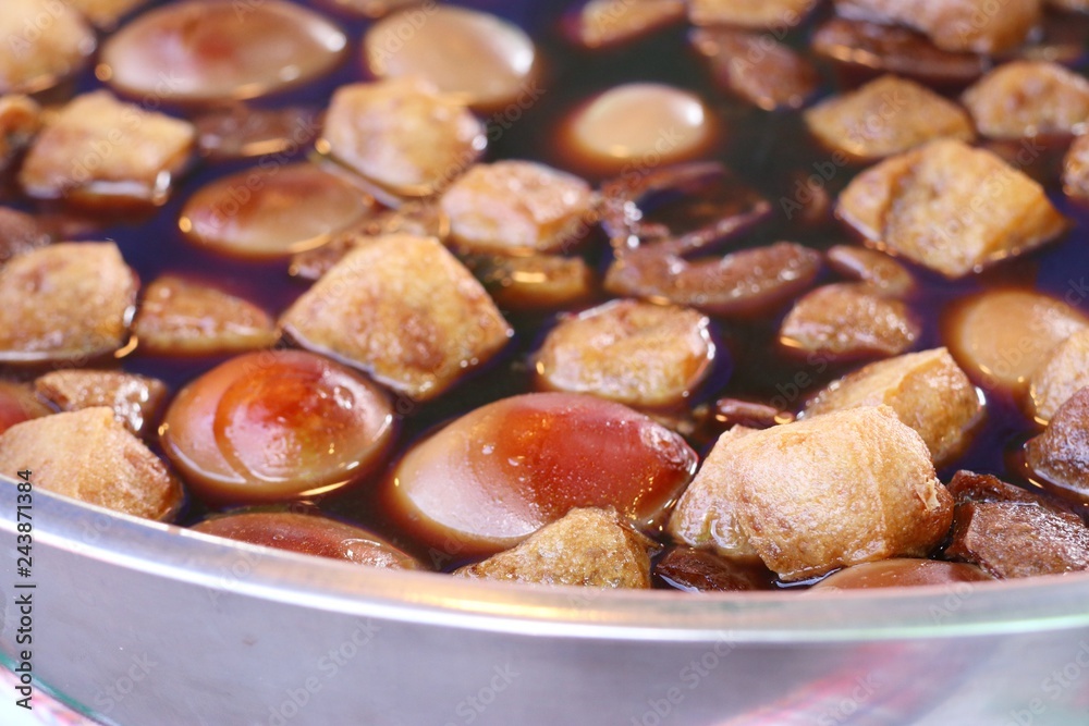 Eggs and pork in brown sauce Eggs and pork in brown sauce