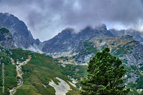 Beautiful panoramic view of the High Tatras mountains in the early autumn, Slovakia. © udmurd
