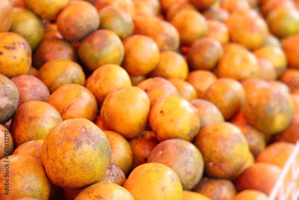 Orange fruit at street food