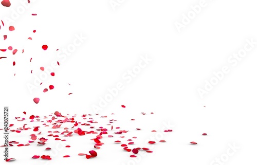 Many rose petals fall on the floor © injenerker