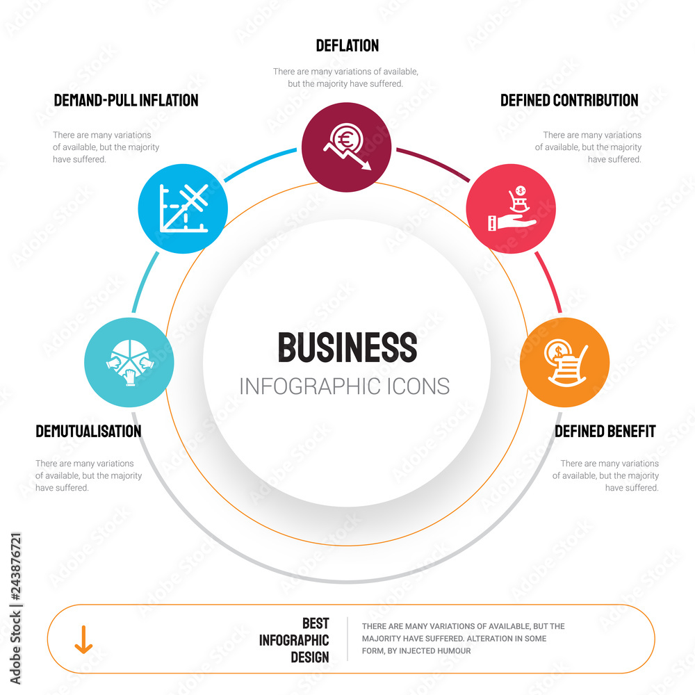 Pull Rates Infographic Vetor de Abstract infographics of business template. Demutualisation ...