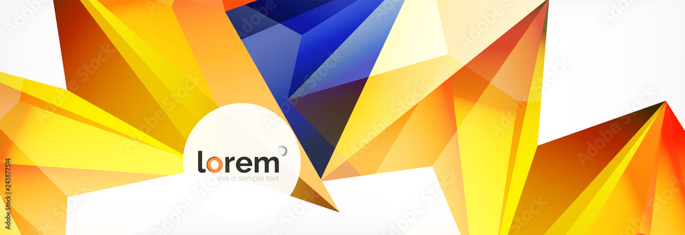 Modern geometric background. Poster template with polygonal elements Modern geometric background. Poster template with polygonal elements