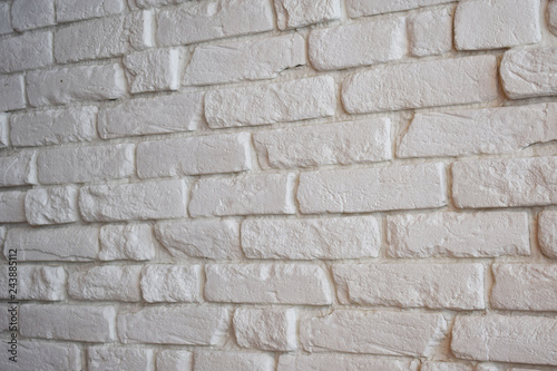 White brick wall.Abstract background.