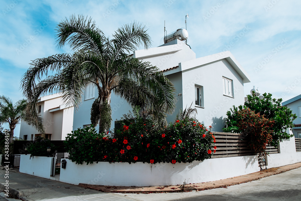 Fototapeta premium Luxurious house with stylish details in Cyprus.