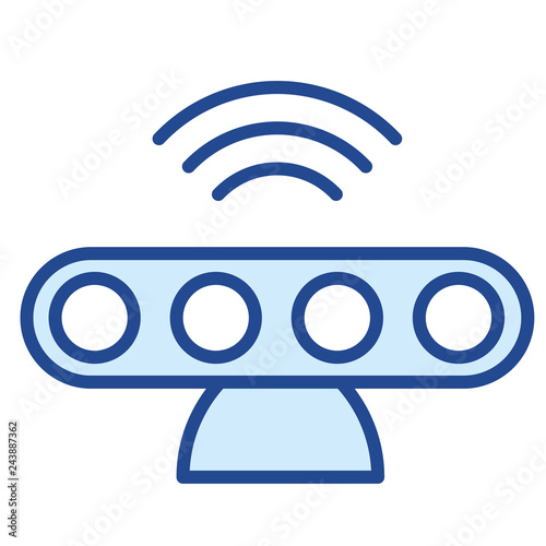 Kamera, Sensorik Vector Icon Illustration