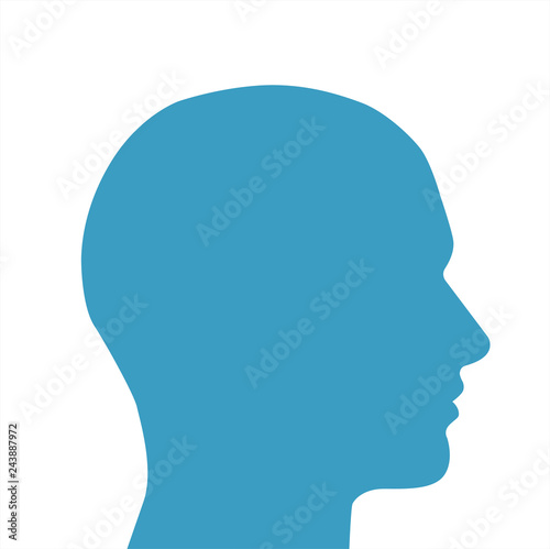 silhouette testa vettoriale maschile