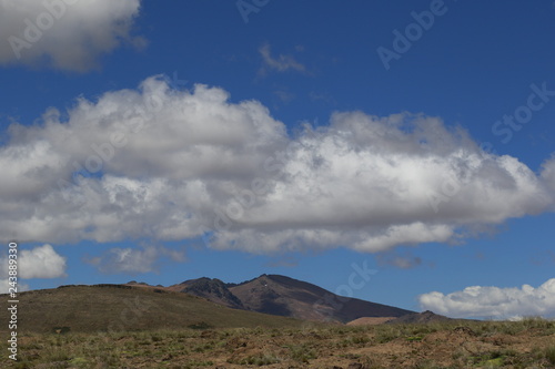 clouds over mountains