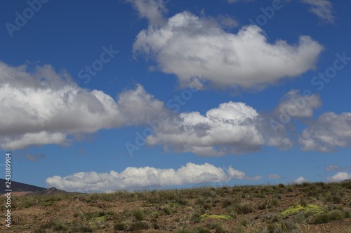 landscape with blue sky and clouds