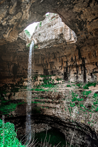 Balou Balaa waterfall (Baatara Gorge Waterfall), Tannourine, Lebanon, Middle East photo