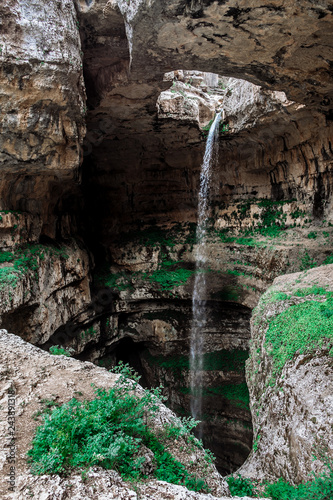 Balou Balaa waterfall (Baatara Gorge Waterfall), Tannourine, Lebanon, Middle East photo