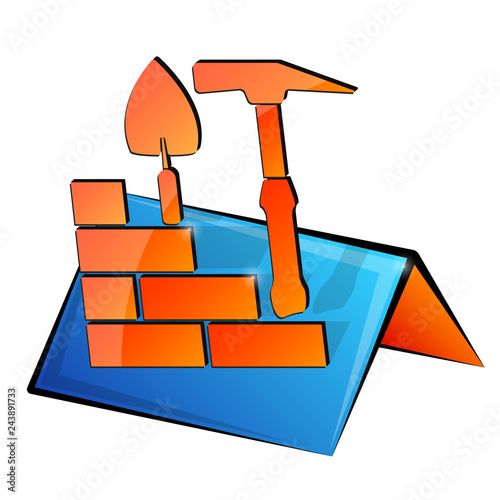 Construction of houses for business symbol