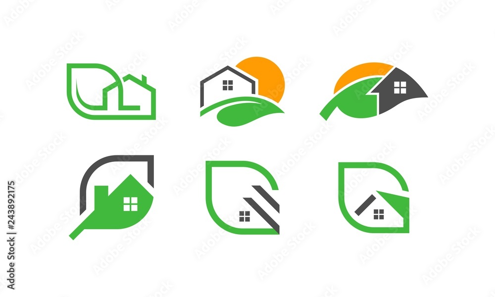 set of home ecology icons set of home ecology icons