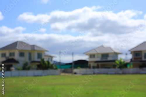 residential house village suburb, image blur background