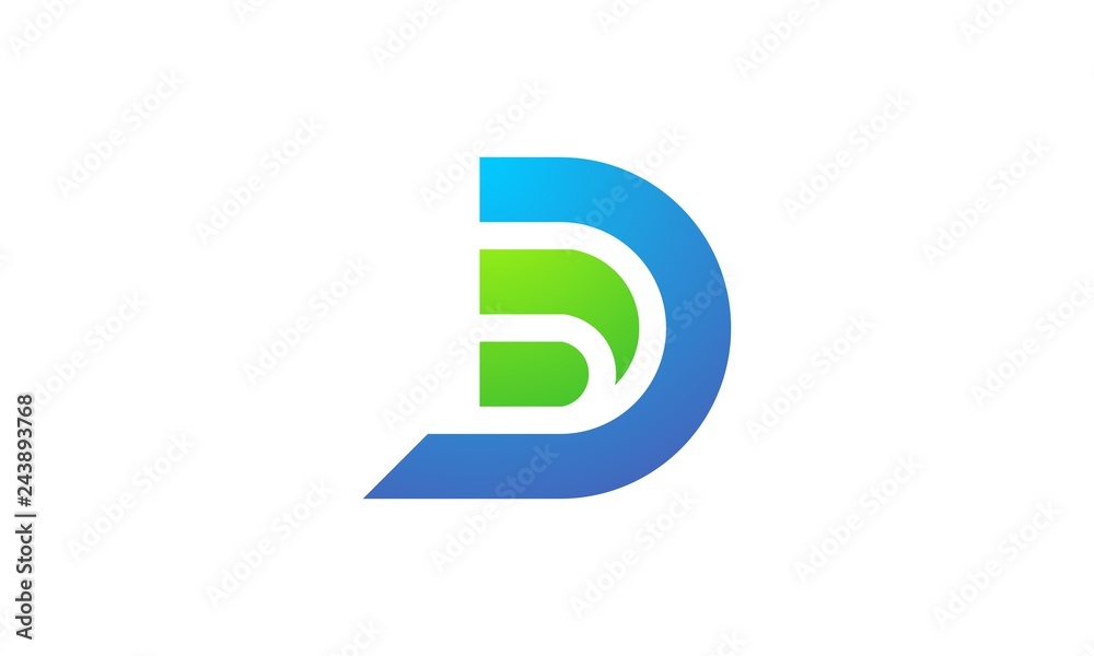 D abstract business logo