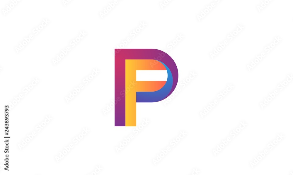 P abstract business logo P abstract business logo