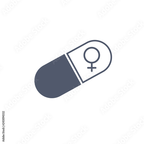Male pill capsule icon. Med...